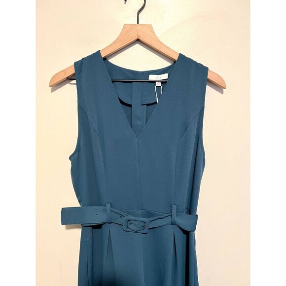 NWT Joie Adessa V- Neck Sleeveless Wide- Leg Belted Jumpsuit Size 4 - Picture 4 of 13